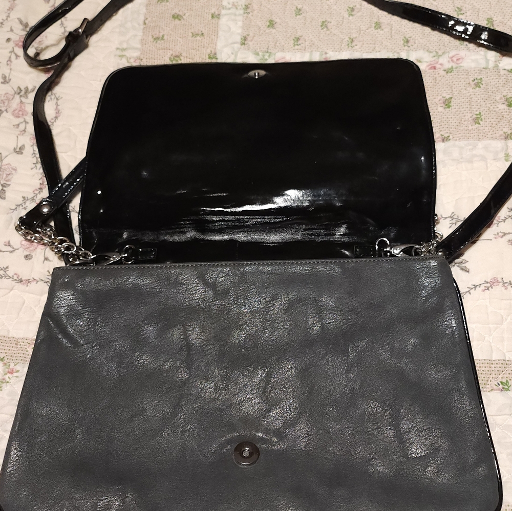 Braccialini Designer Grey Bag Applique Noir Woman City Detective. Prelov… - Picture 7 of 14